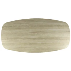 Retro Esstisch Romano 215 cm Travertin Keramik Spider-Gestell