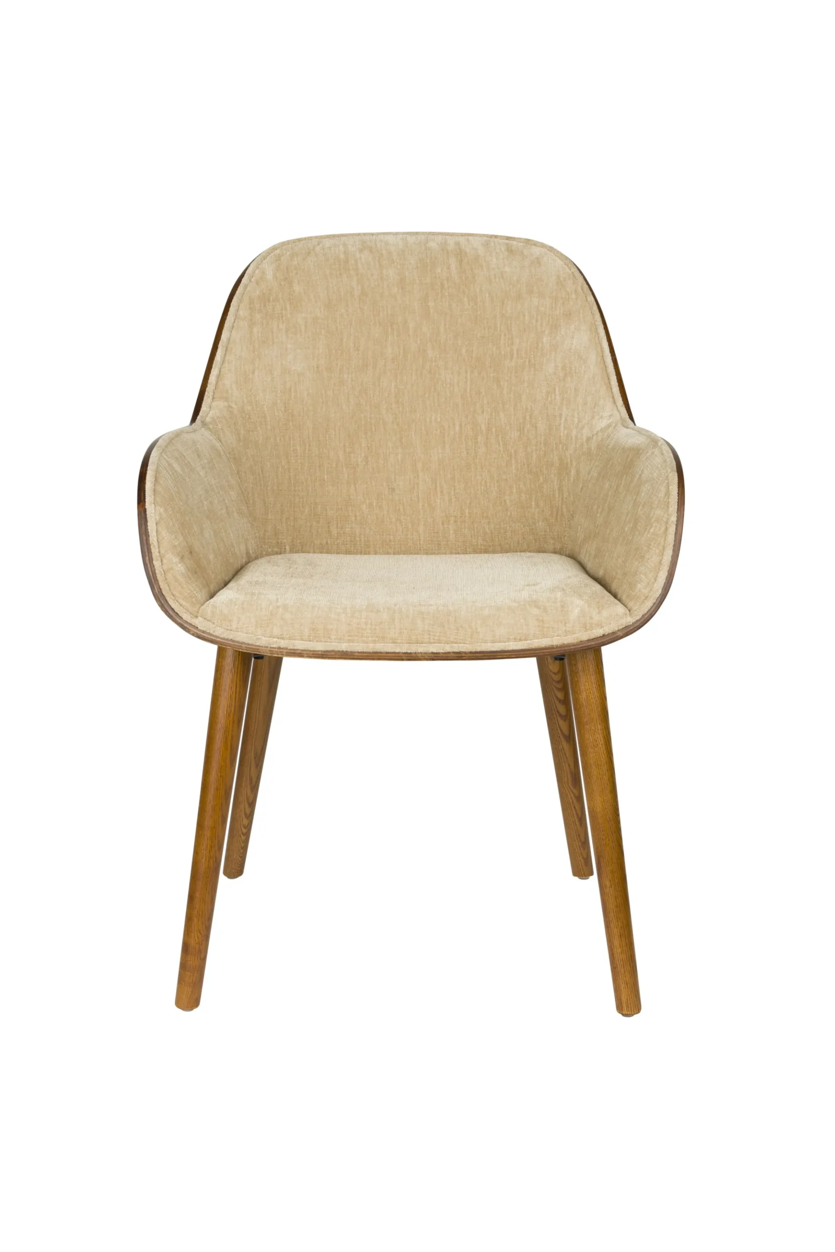 Retro Esszimmerstuhl Armlehnstuhl Taylor Holz Beige