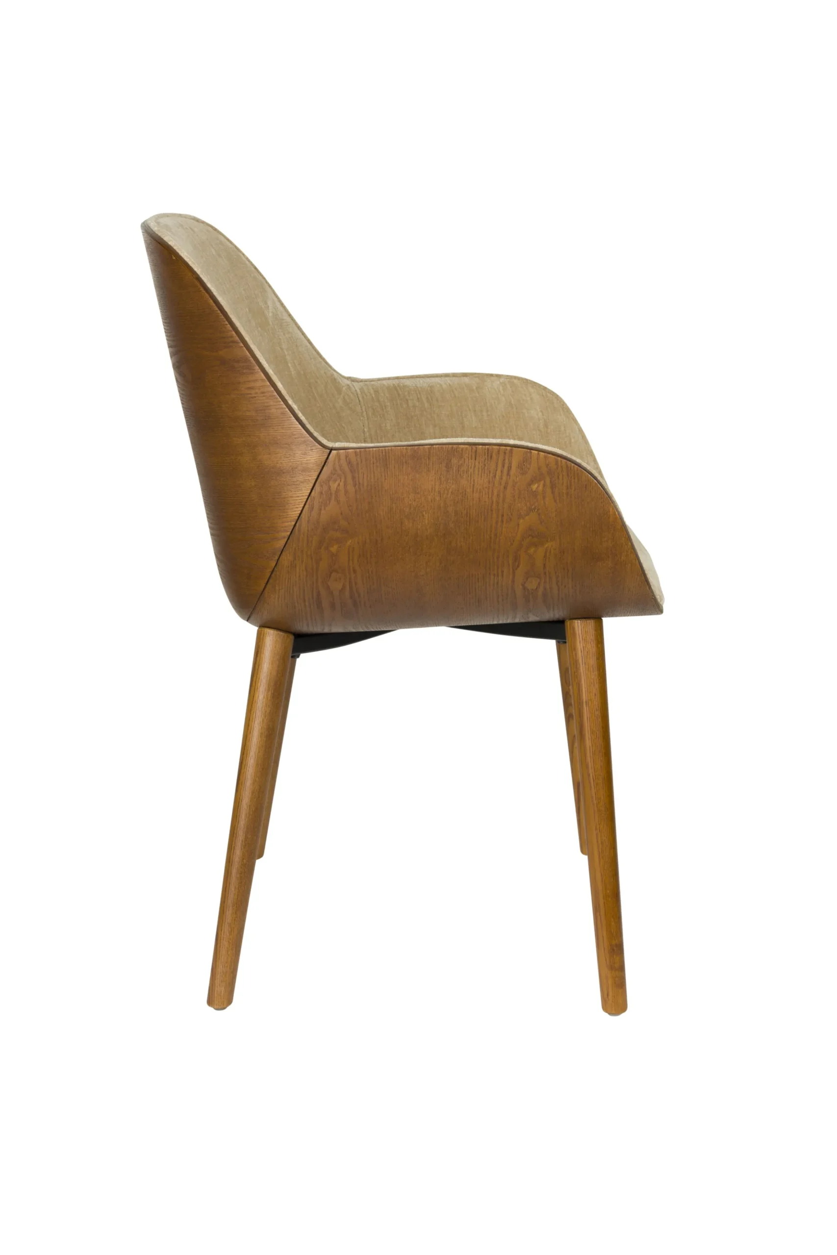 Retro Esszimmerstuhl Armlehnstuhl Taylor Holz Beige