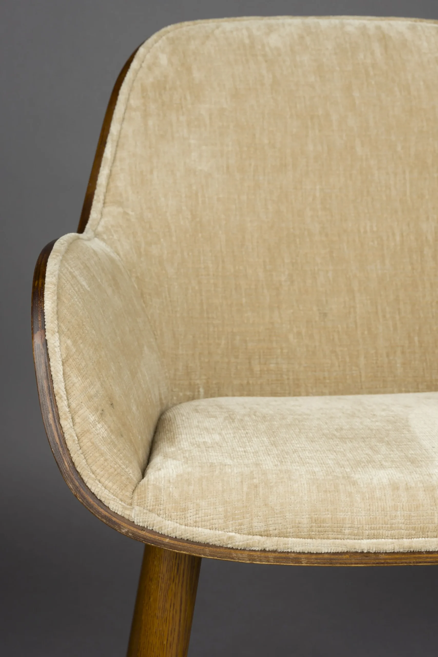 Retro Esszimmerstuhl Armlehnstuhl Taylor Holz Beige