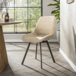 Retro Esszimmerstuhl Drehstuhl Swivel Sand