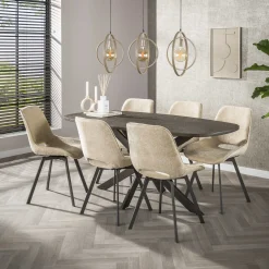 Retro Esszimmerstuhl Drehstuhl Swivel Sand