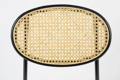 Retro Esszimmerstuhl 2er Set Rattan Don't Stop The Webbing Schwarz Buche