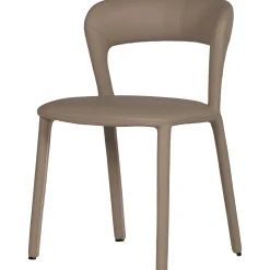 Retro Esszimmerstuhl Lederstuhl Noble Komplettbezug Kunstleder Sand