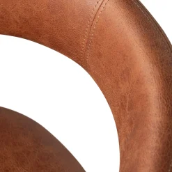 Retro Esszimmerstuhl Lederstuhl Noble Komplettbezug Kunstleder Cognac