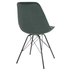 Retro Esszimmerstuhl Oslo Samt Grün