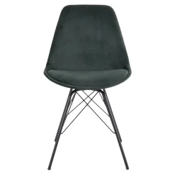Retro Esszimmerstuhl Oslo Samt Grün