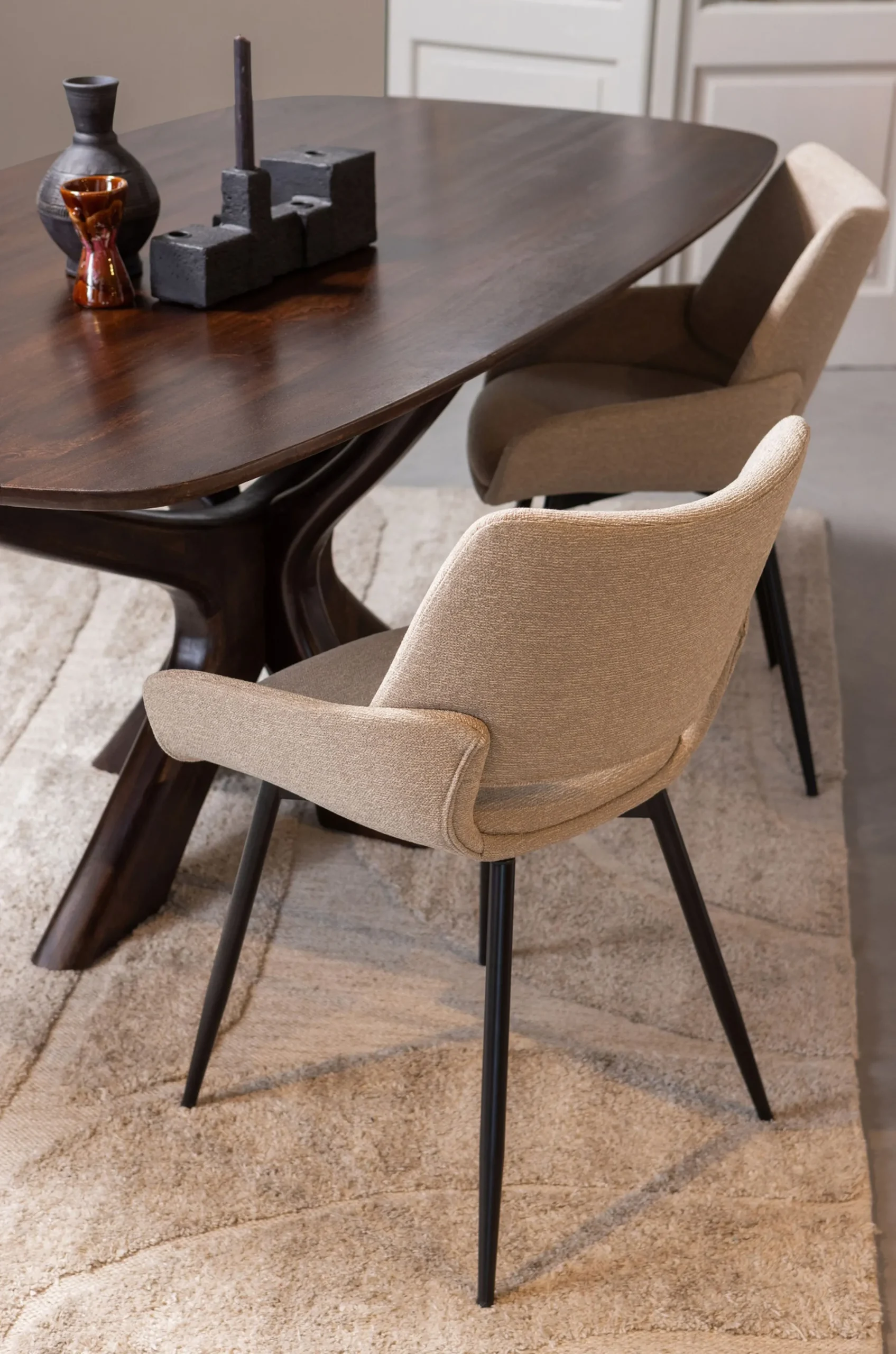 Retro Esszimmerstuhl Schalenstuhl Parade 2er Set Sand