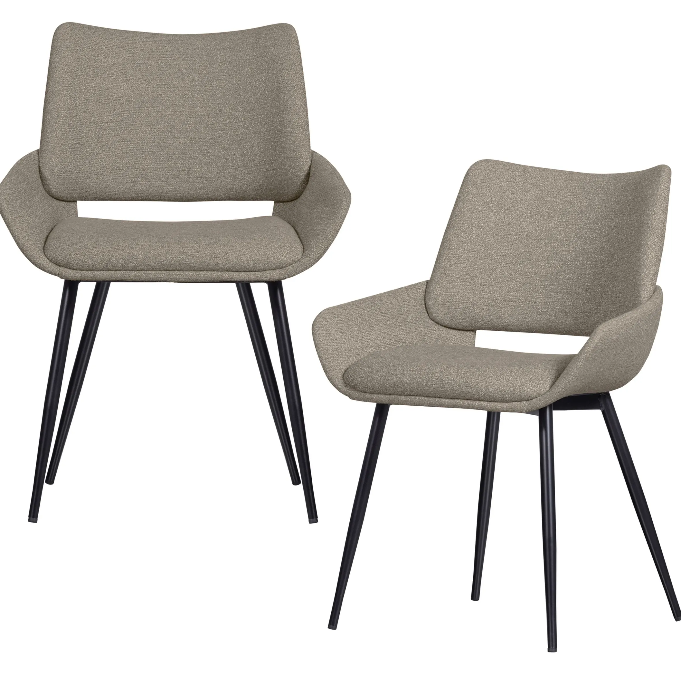 Retro Esszimmerstuhl Schalenstuhl Parade 2er Set Sand