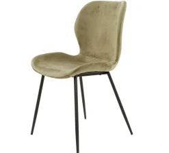 Retro Esszimmerstuhl Velvet Samt Champagner