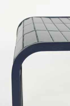 Retro Fliesentisch Tiles Couchtisch Metro Fliesen Blau