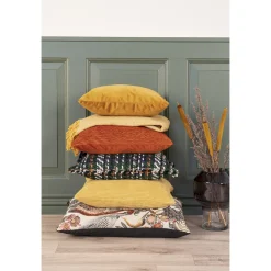 Retro Kissen Cento in Orange in Crash-Optik