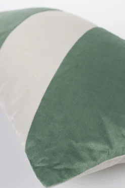 Retro Kissen Stripes in Grün-Weiß 60 cm