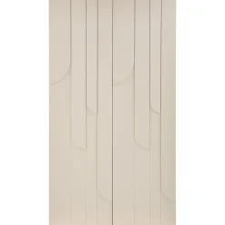 Retro Kleiderschrank Schlafzimmerschrank Rain in Beige mit zwei Böden und einer Kleiderstange