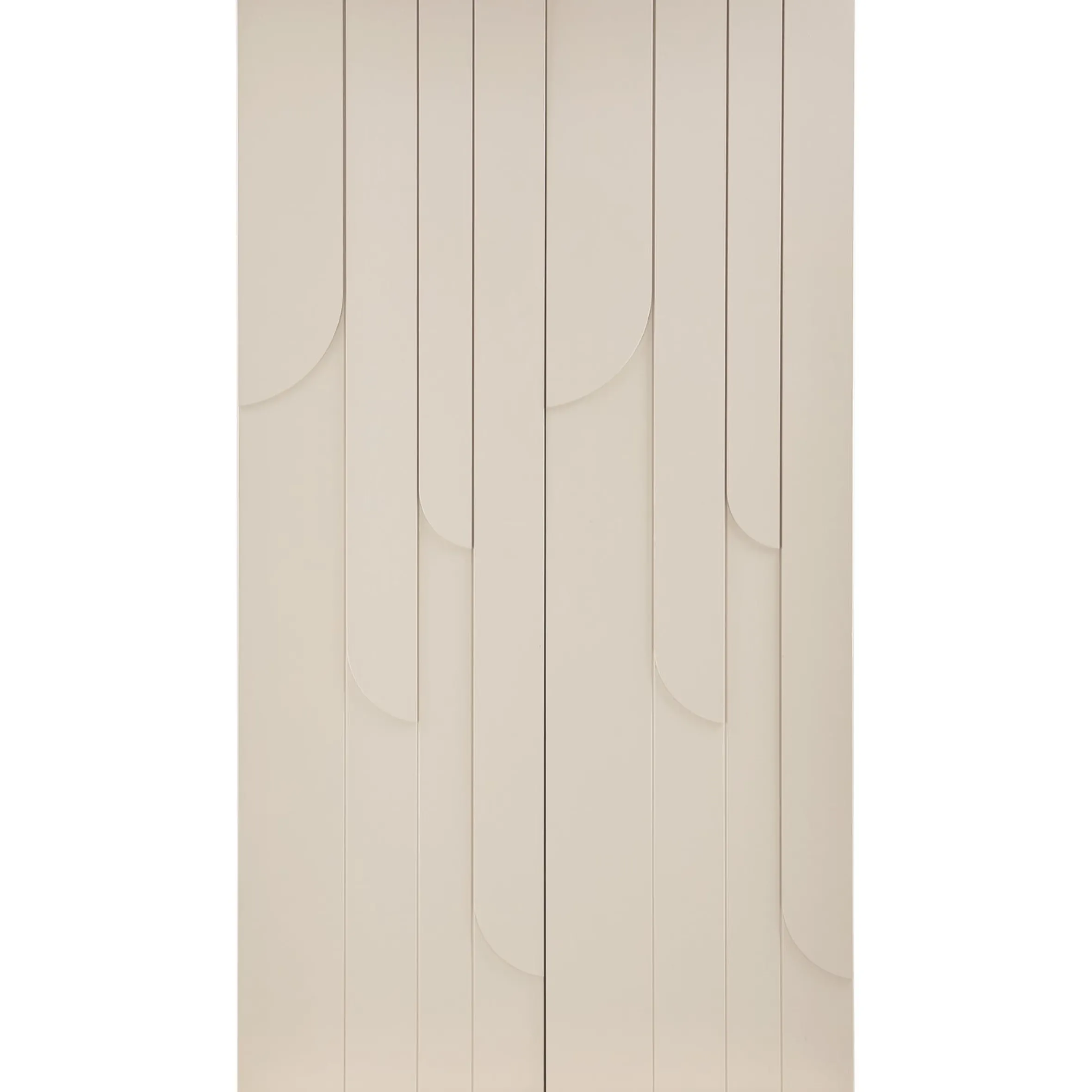 Retro Kleiderschrank Schlafzimmerschrank Rain in Beige mit zwei Böden und einer Kleiderstange