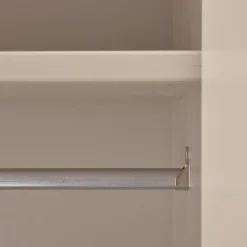 Retro Kleiderschrank Schlafzimmerschrank Rain in Beige mit zwei Böden und einer Kleiderstange