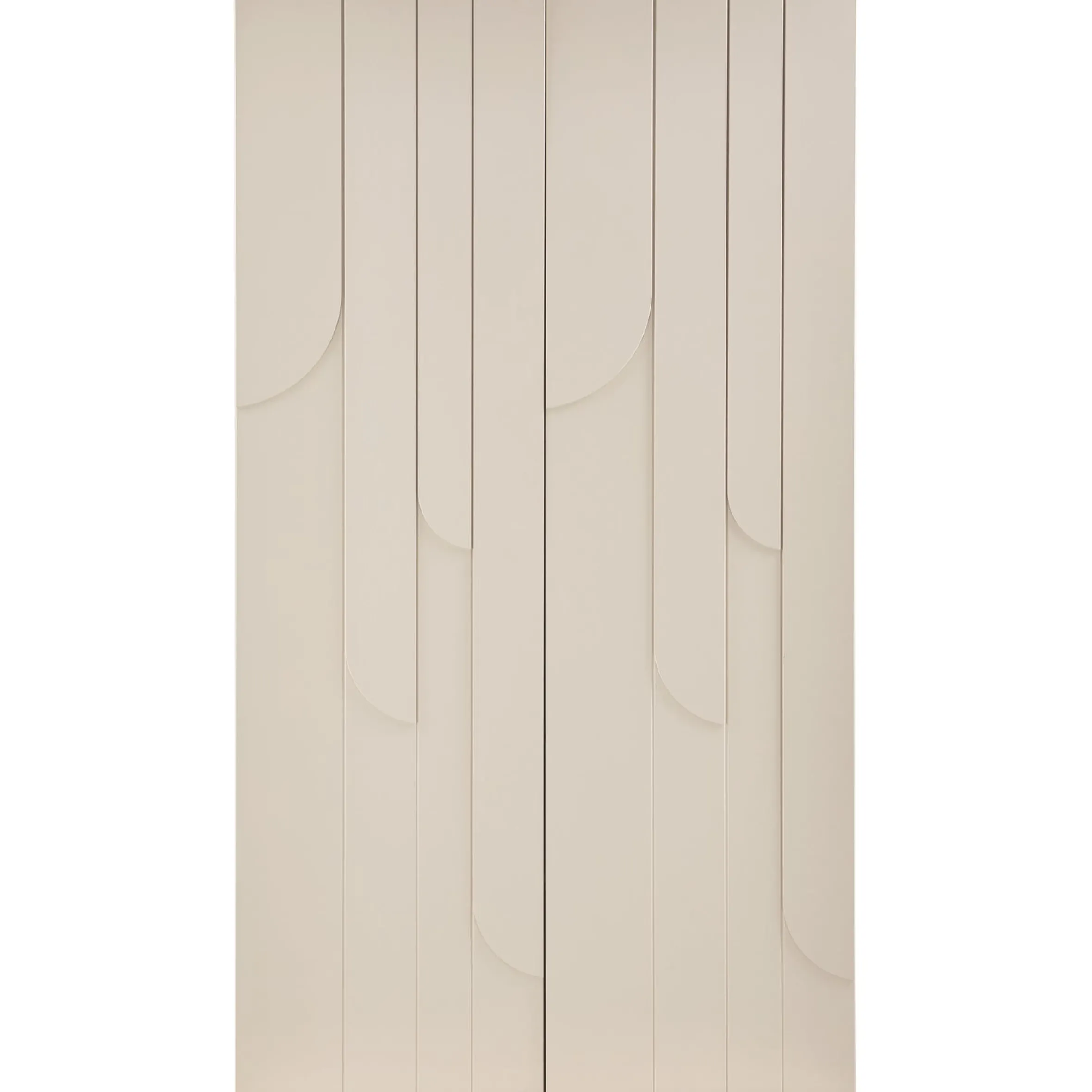 Retro Kleiderschrank Schlafzimmerschrank Rain in Beige mit fünf Böden