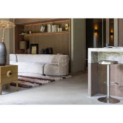 Retro Kommode Nachttisch Merge Olivgrün 2 Schubladen