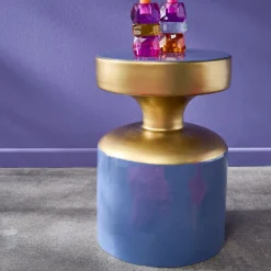 Retro Pop Beistelltisch Metall Glam Lila