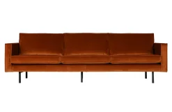 Retro Samtsofa Rodeo 3-Sitzer Rost