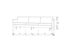 Retro Samtsofa Rodeo 3-Sitzer Honiggelb