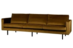 Retro Samtsofa Rodeo 3-Sitzer Honiggelb