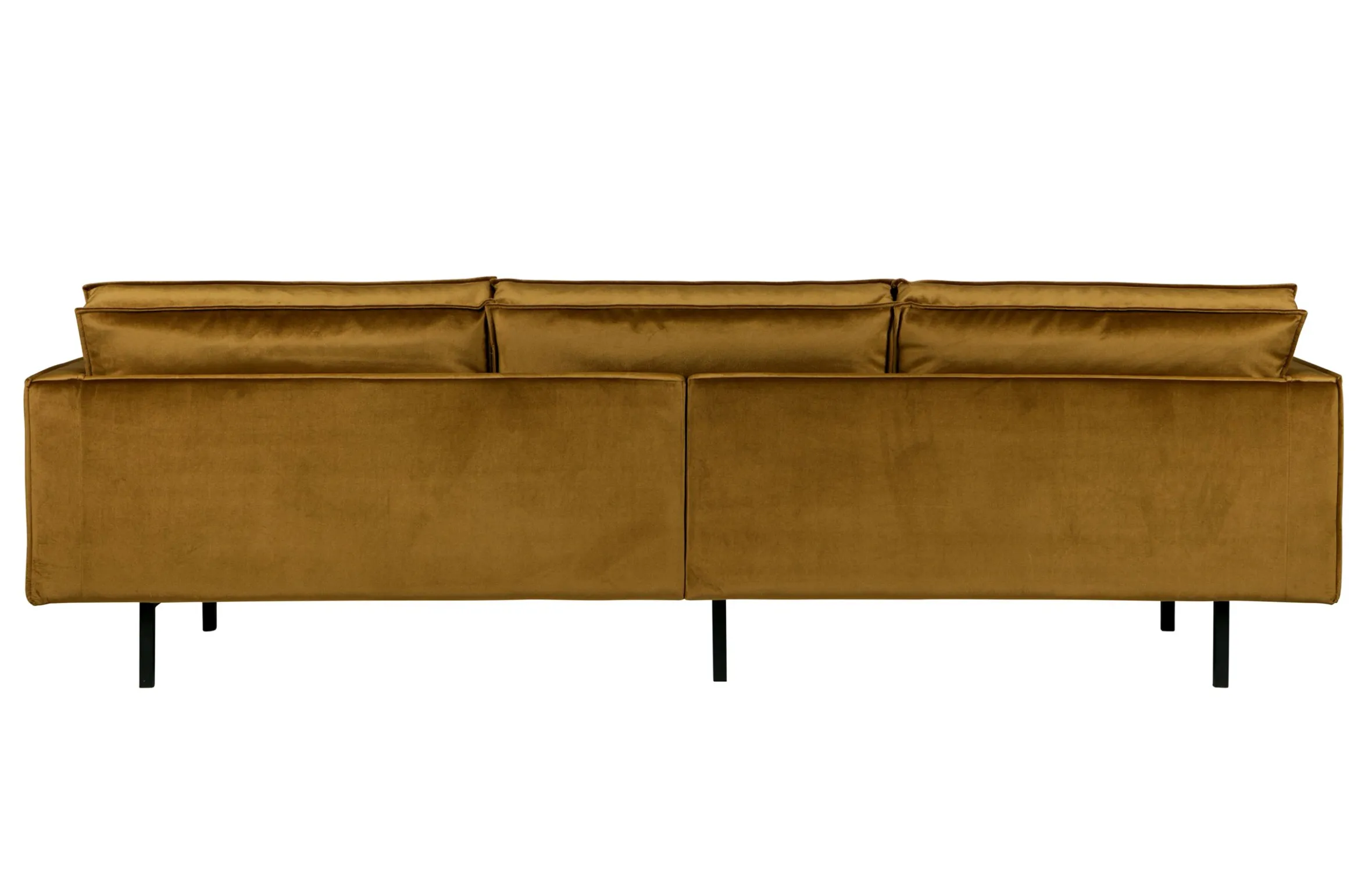 Retro Samtsofa Rodeo 3-Sitzer Honiggelb