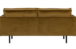 Retro Samtsofa Rodeo 2,5-Sitzer Honiggelb