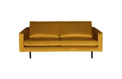 Retro Samtsofa Rodeo 2,5-Sitzer Ocker