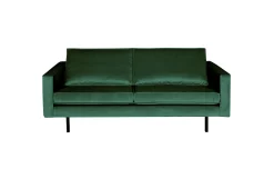 Retro Samtsofa Rodeo 2,5-Sitzer Waldgrün