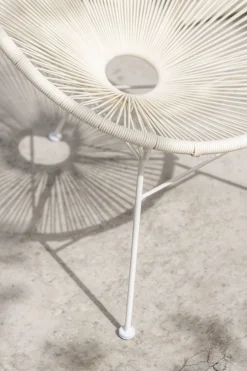 Retro Sessel Acapulcos Bahia Weiß Outdoor Massives Metallgestell