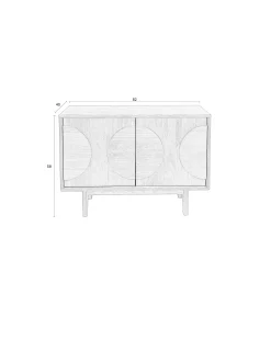 Retro Sideboard Groove Walnuss oder Eiche 2/3türig