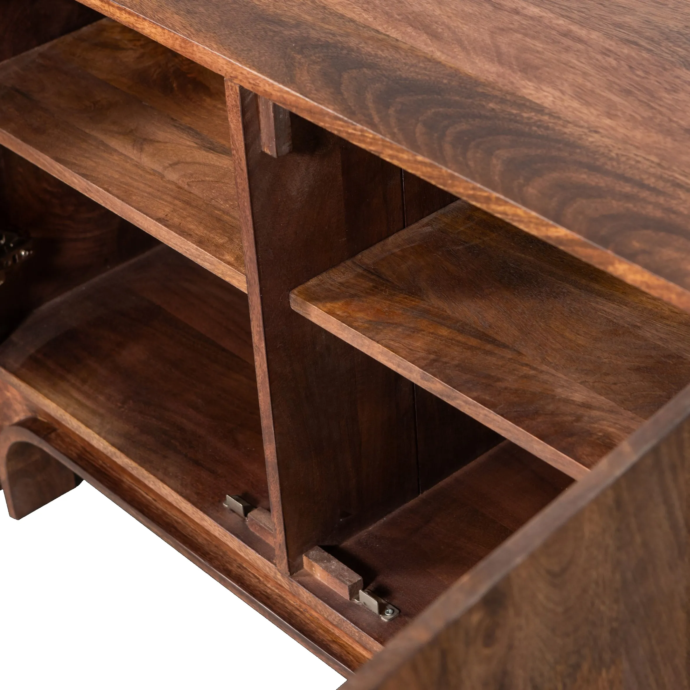 Retro Sideboard Kommode Staes Mangoholz 4 Türen 200 cm