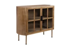 Retro Sideboard Vitrine Yaz Oval mit Sprossenkorpus