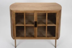 Retro Sideboard Vitrine Yaz Oval mit Sprossenkorpus
