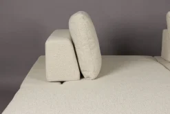 Retro Sofa Ecksofa Shelly Mélange Natur Stoff Metallbeine Links