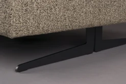 Retro Sofa Ecksofa Shelly Mélange Zimtbraun Stoff Metallbeine Links