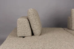 Retro Sofa Ecksofa Shelly Mélange Zimtbraun Stoff Metallbeine Links