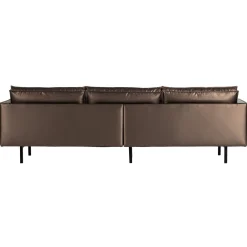 Retro Sofa Rodeo 3-Sitzer Metallic Kupfer Braun
