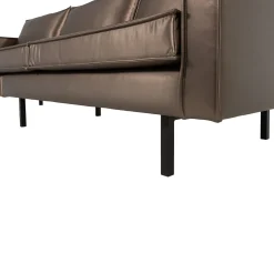 Retro Sofa Rodeo 3-Sitzer Metallic Kupfer Braun