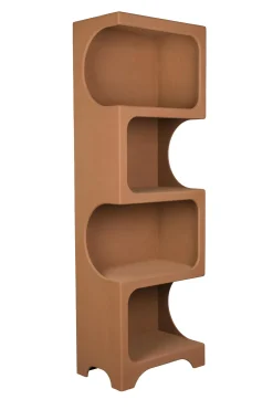 Retro Standregal Bücherregal Dundee Terracotta L