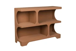 Retro Standregal Bücherregal Dundee Terracotta M