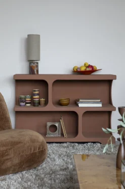 Retro Standregal Bücherregal Dundee Terracotta M