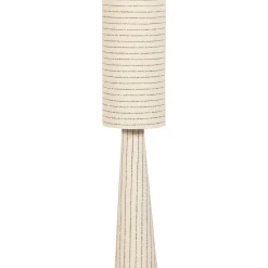 Retro Stehlampe Loft Bouclé Stripes Natur 130 cm