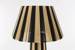 Retro Stehlampe Stripe It Up Schwarz Beige