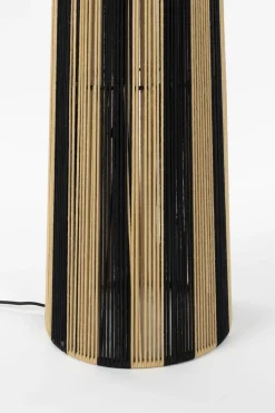 Retro Stehlampe Stripe It Up Schwarz Beige