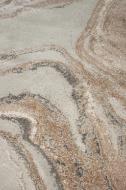 Retro Teppich Solar Grau/Terra 200 x 290 Marmoroptik