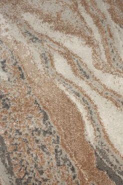 Retro Teppich Solar Grau/Terra 200 x 290 Marmoroptik