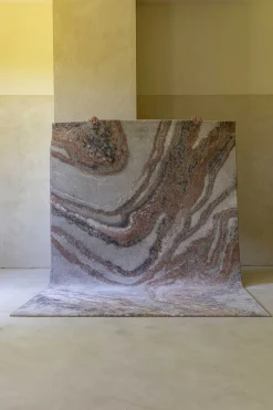 Retro Teppich Solar Grau/Terra 200 x 290 Marmoroptik