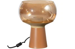 Retro Tischlampe Stehlampe Mushroom Glas Karamellfarben